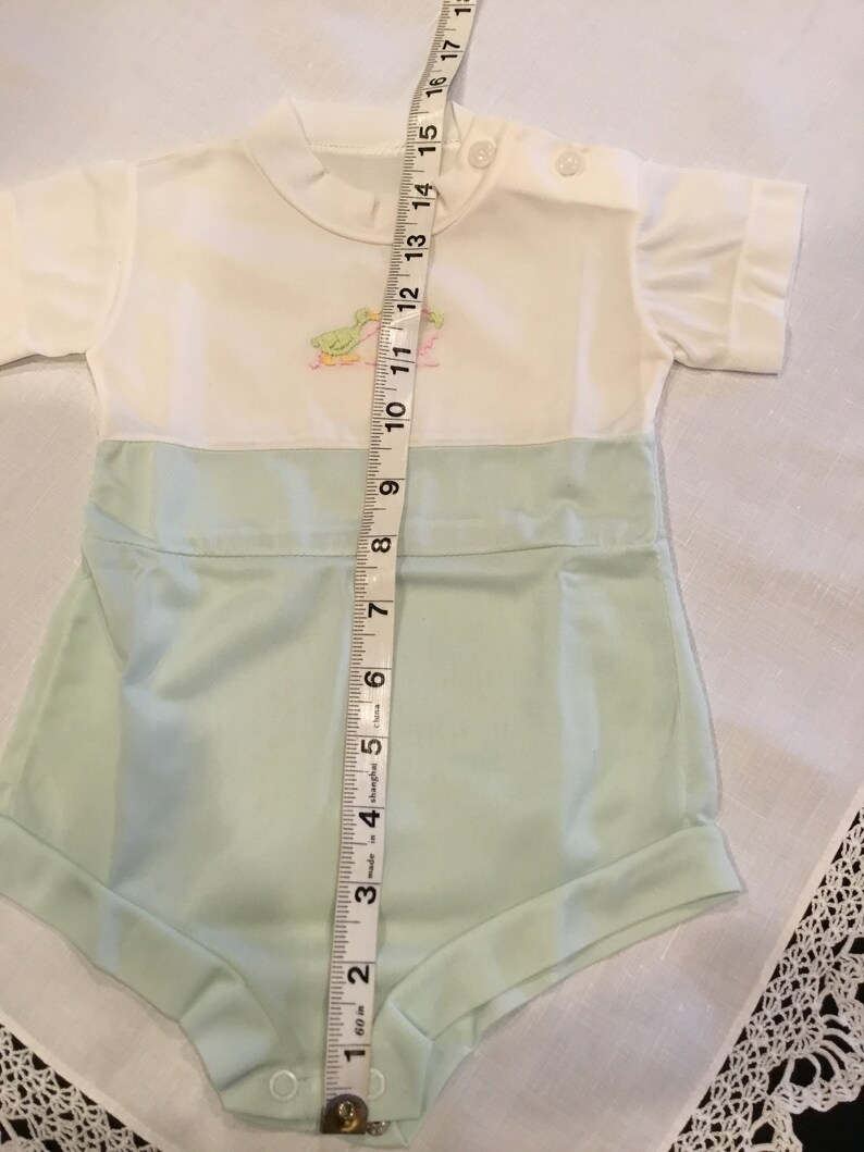 Vintage 1970s baby boy onesie summer onesie bodysuit one-piece nylon suit size 3-6 months