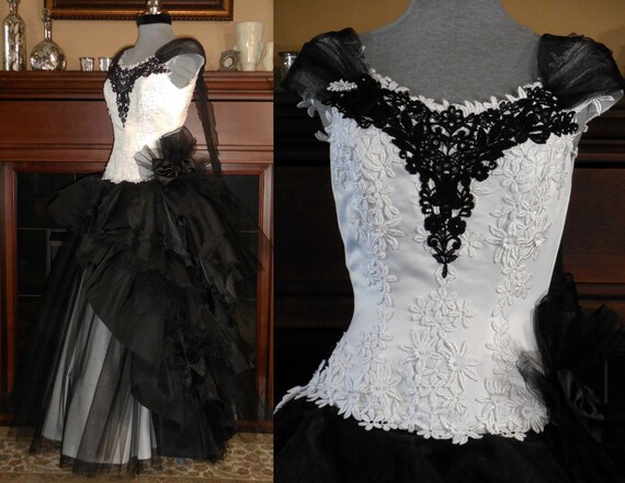 white steampunk wedding dress