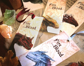 Dragons || Plasticized Bookmark || Fantasy Book