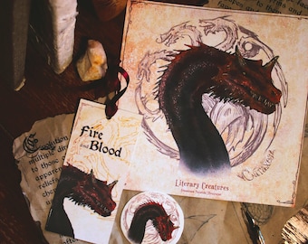 Dragon Pack || Paper Prints - Bookmark - Sticker || Wall art decor - Fantasy Dragon Prints