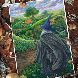 Gandalf || The Shire || Paper Print || Wall Art Decor || Lord of the Rings || Nature Fantasy art