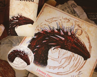 Dragon Pack || Paper Prints - Bookmark - Sticker || Wall art decor || Fantasy Dragon Prints