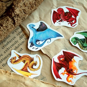 Pack d'autocollants || Adorables chiots dragons || Agenda fantastique