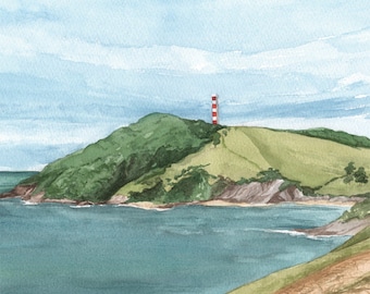 Gribbin Head Watercolour Card