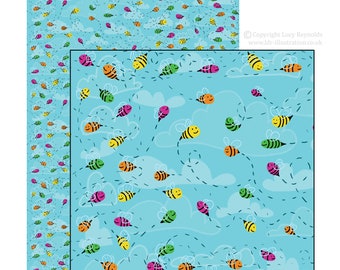 Rainbow Bees Wrapping Paper