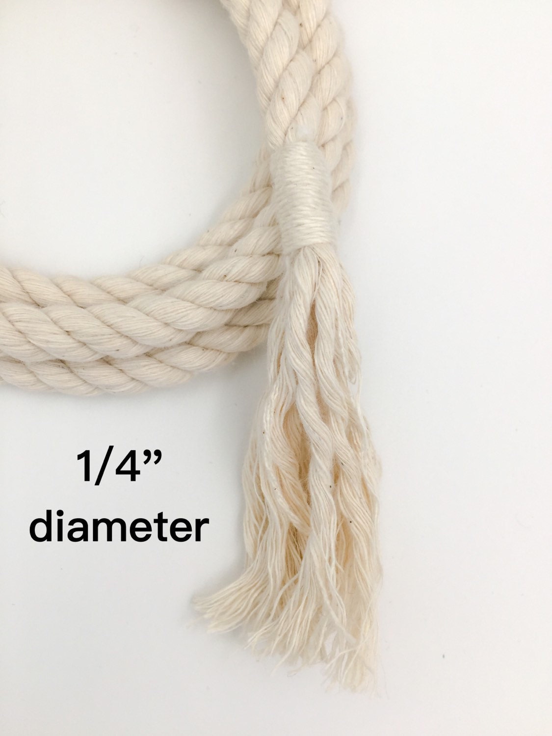 Nautical Rope Belt with Whipping Knot Ends - 1/2 Diameter