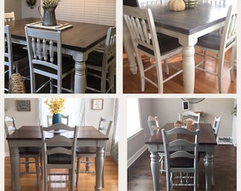 custom order refinished farmhouse table and chairs dining table counter height kitchen table - Farmhouse Counter Height Table custom order refinished farmhouse table and chairs dining table counter height kitchen table - Farmhouse Counter Height Table