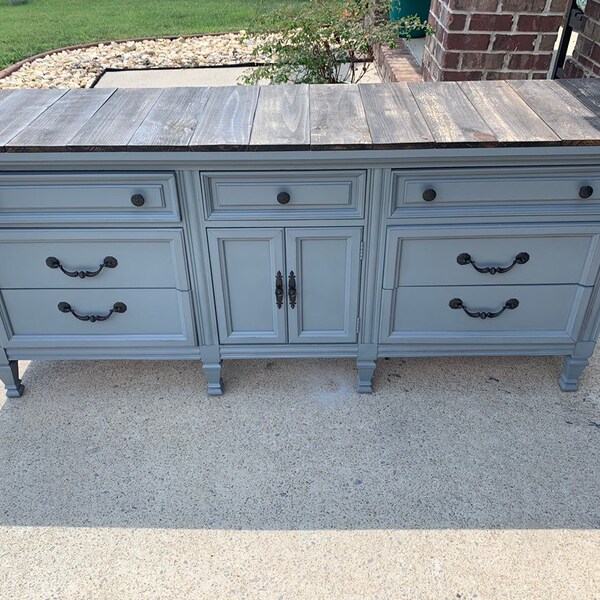 SOLD! Buffet, Dresser, Rustic Woodtop