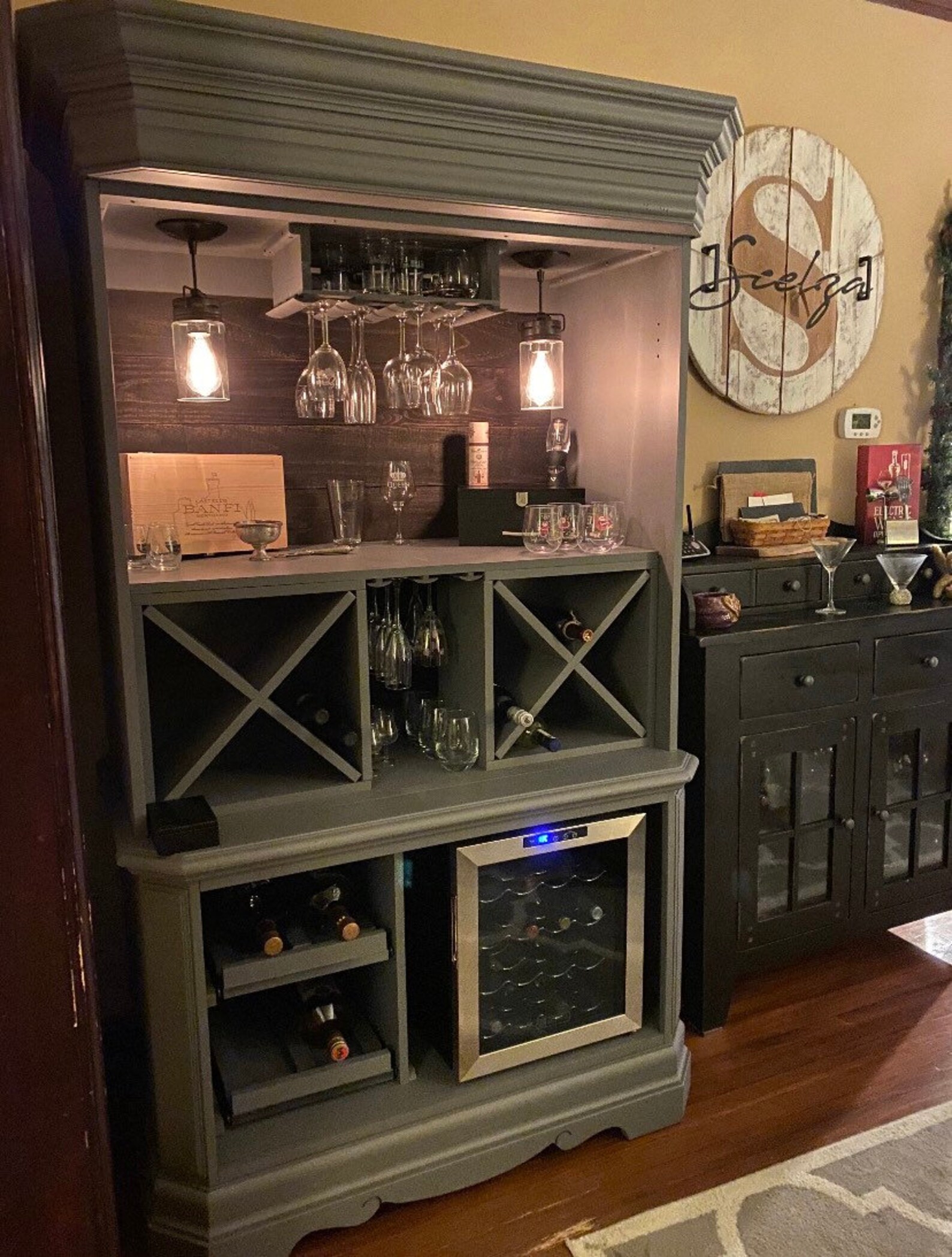 Custom Armoire Bar Coffee Station Wine Etsy
