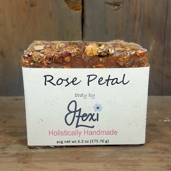 Rose Petal Body Bar, Rice Water Soap, luxury soap, moisturizing soap, handmade soap, holistic soap, fermented soap, kombucha, probiotic