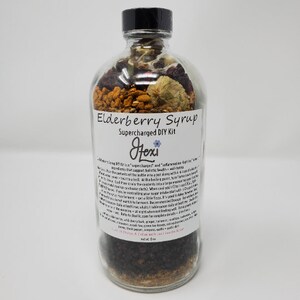 Elderberry Syrup Cold Flu Fighting DIY Kit, Elderberry Syrup, cough syrup, inflammation fighter, elderberry, feel better, fights colds