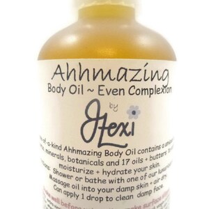 Ahhmazing Body Oil ~ Even Complexion, massage oil, body oil, moisturizing body oil, herbal body oil, complexion body oil, blemish body oil