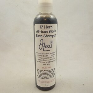 17 Herb African Black Soap Shampoo, Black Soap Shampoo, Herbal Shampoo, Conditioning Shampoo, African Black Soap Shampoo, Black Soap, poo image 2