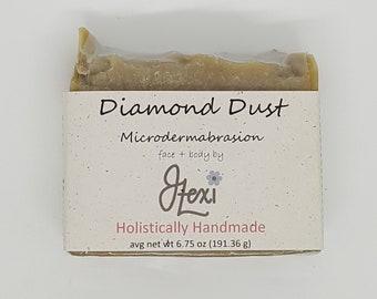 Diamond Dust Microdermabrasion, probiotic soap, kefir soap, fermented soap, clay soap, handmade soap, exfoliating soap, best beauty soap
