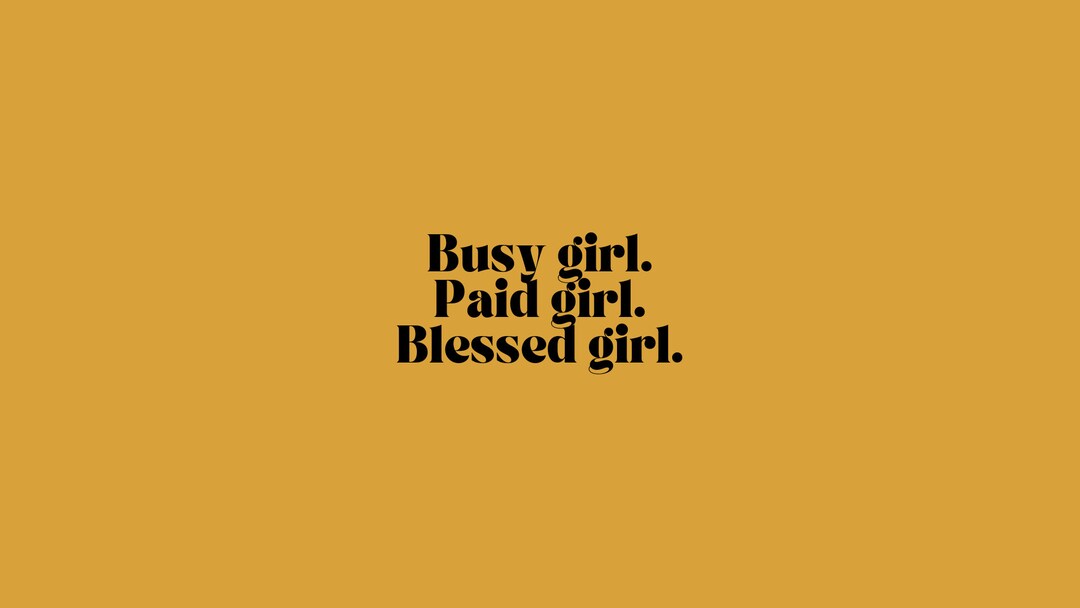 Affirmation Desktop Wallpaper on Yellow Background - Etsy