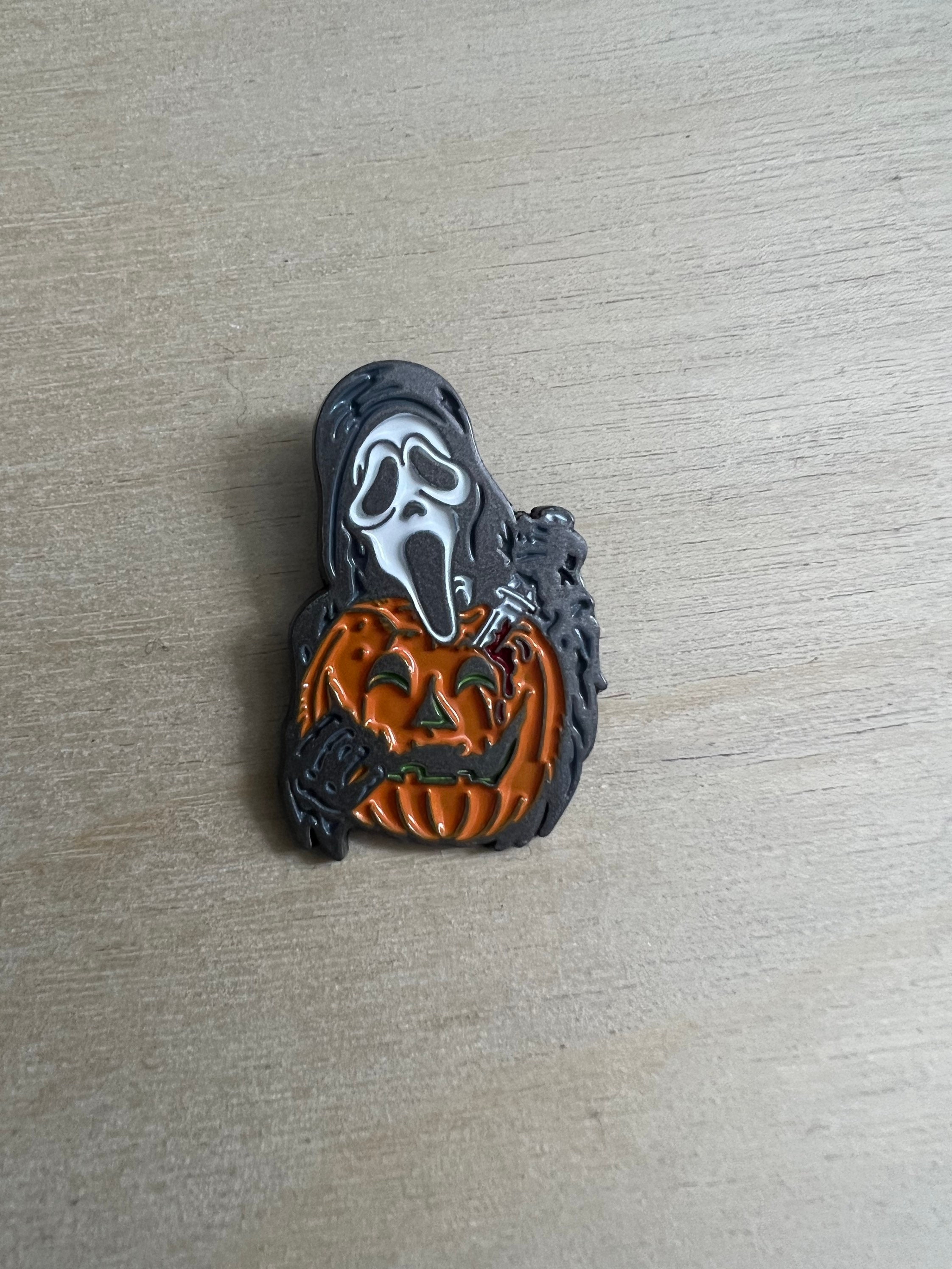 Scream Inspired Ghost Face Horror Needle Minder Cross Stitch Etsy