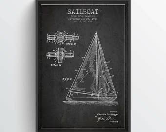 sailboat art etsy
