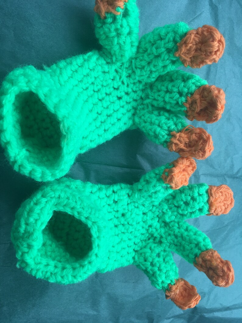 Crochet Dinosaur Slipper Adult Dinosaur Slipper Christmas Etsy