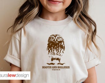 Hootin and Hollerin Kids Shirt, Cape Cod Owl Tee, Funny Toddler Shirt, Coastal Kids Tee, Baby Bodysuit Gift