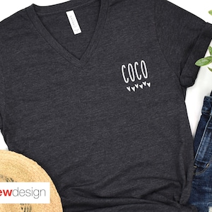 V-Neck Coco Shirt, Gift for Coco, Grandma shirt, gift for grandma, mothers day gift, Coco shirt, Coco gifts, grandmas birthday, coco to be