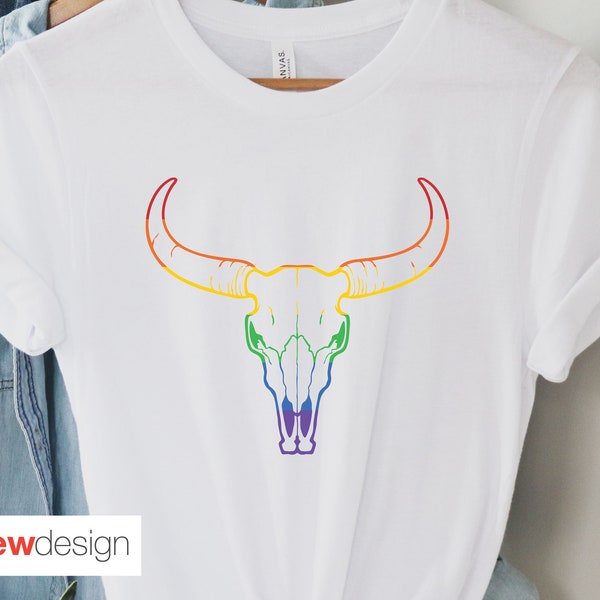 Texas Longhorn Gay Pride Shirt, Pride Month Parade 2023, Subtle rainbow equality, LGBTQ Proud Ally, LGBTQIA LGBT transgender bisexual tshirt