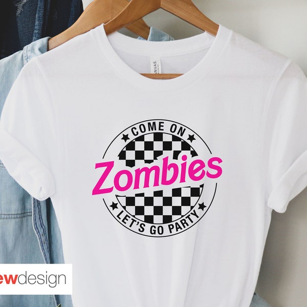 Come On Zombies Let's Go Party Shirt, Funny Zombie Shirt, Halloween Zombie Shirt, Retro Halloween Zombie, Funny Zombie Halloween for Family