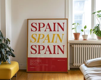 Poster van Spanje, wereldkampioen 2026, decoratie voor voetbalfans (digitale download)