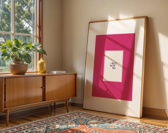 I Melt With You-print, muziekprint jaren 80, roze slaapkamerdecor (digitale download)