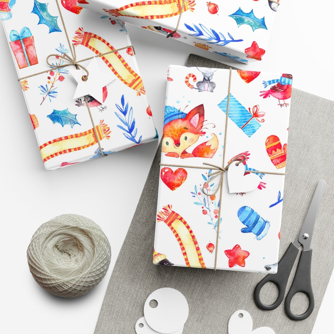 Winter Friends Wrapping Paper Sheets Baby Its Cold Outside Etsy
