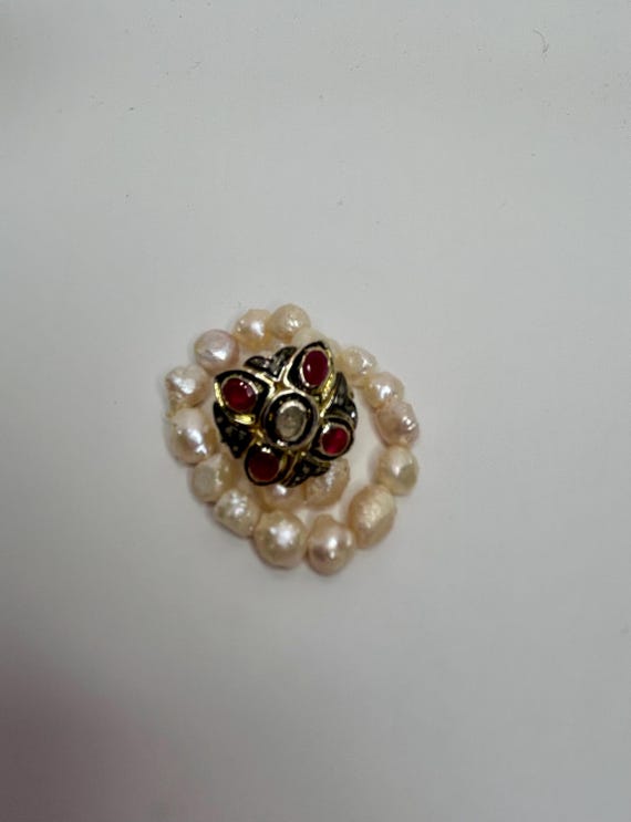 Vermeil Ruby and Diamond ring, size 7 - image 3