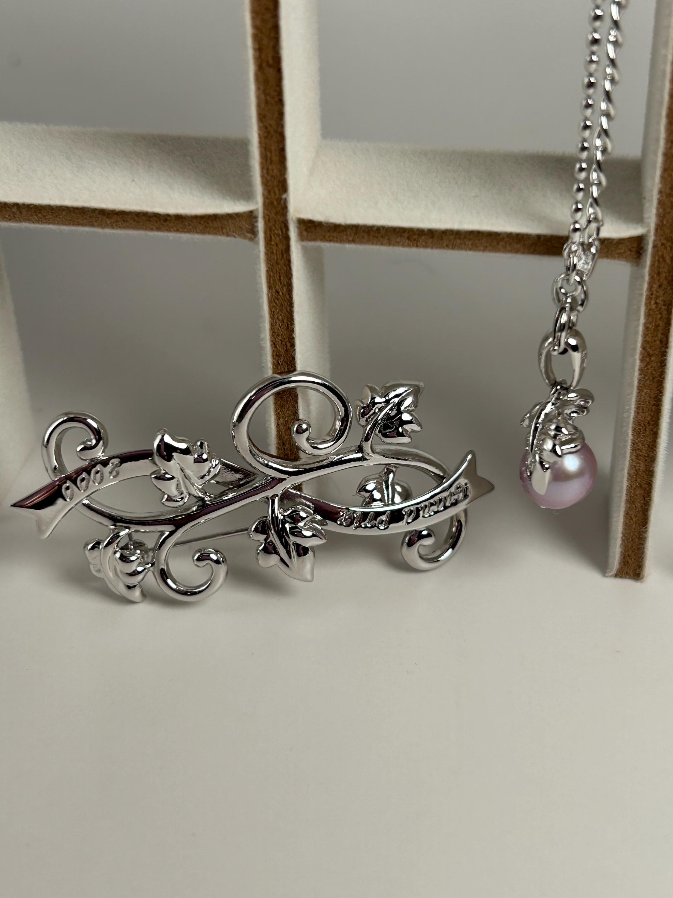 TASAKI Tasaki Silver Akoya Pearl Brooch