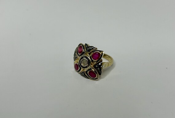 Vermeil Ruby and Diamond ring, size 7 - image 7