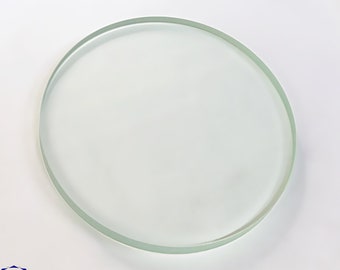 6" Round 3/8" Thick Flat Clear Glass with Flat Ground Edge