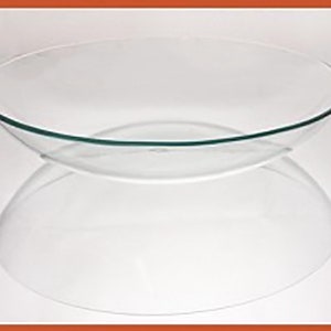 9 Inch Round Bent Clear Glass Bowl - Round Glass Bowl for Decoupage, Round Glass Bowl, Glass Bowl for Crafts, Fruit & Salad Bowl