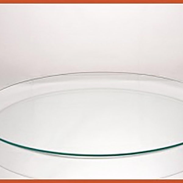 17 Inch Round Clear BENT Glass Plate 1/8 thick - Round Glass for Engraving, Glass Supplies for Crafts, Decoupage Glass Tray, Decorate Glass