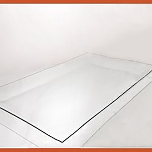 12 x 20 Inch Rectangle Bent Clear Glass Plate 3/16&quot; thick- Rectangle Glass Plate for Decoupage, Clear Glass Supplies, Glass for Crafts