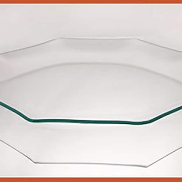 10 Inch Octagon Bent Clear Glass Plate 1/8 inch thick - Octagon Glass Plate for Decoupage, Clear Glass Plate, Customize Octagon Glass Plates