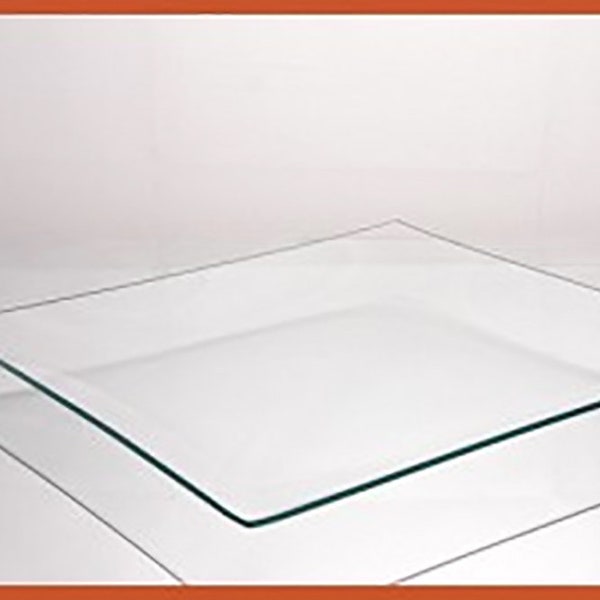 10 Inch Square Clear Bent Glass Plate 1/8 thick - Square Glass Plate for Decoupage & Art, Glass Plates for Customize, Decorate Glass Trays