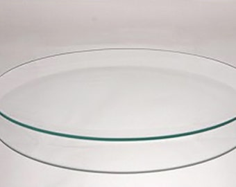 10 Inch Round Clear Bent Glass Plate 1/8 thick- Round Glass Plate for Decoupage, Glass Supplies for Crafts/Art, Clear Glass Plate Supplies