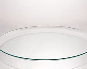 Flat Round Clear Glass 17 Inch Round 3/16 thick Clear Flat Glass Round Clear Flat Glass for Decoupage Decorate Flat Round Clear Glass