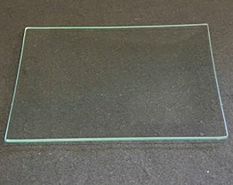 7/" Square Clear /"BENT/" Glass Plate 1//8/"