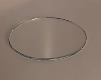 6 Inch Round Low Iron Clear Flat Glass, 4 MM thick- Round Clear Flat Glass for Decoupage, Flat Round Supplies, Swiped Edge Flat Round Glass