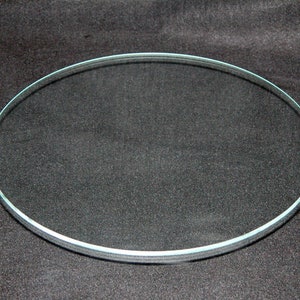 13 Round 1/8&quot; Thick Flat Glass, Diamond Ground Edge, Handmade in the USA, Used for 3d Printers, Table Tops & Decorating with Decoupage