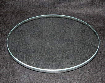 13 Round 1/8" Thick Flat Glass, Diamond Ground Edge, Handmade in the USA, Used for 3d Printers, Table Tops & Decorating with Decoupage