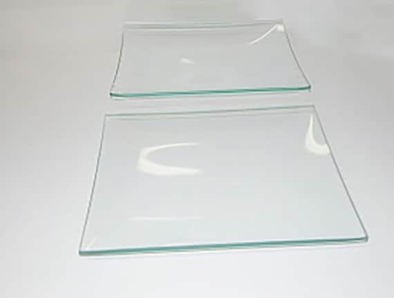 Inch Square Clear Glass Plate 1/8 thick with Shallow Bend Square Glass  Plate for Decoupage, Glass for Decorating, Glass Supplies for Art