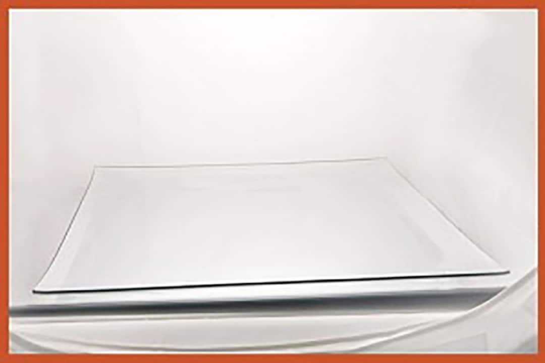 16 X 20 Inch Rectangle Clear Bent Glass Plate 1/8 Thick Rectangle Glass