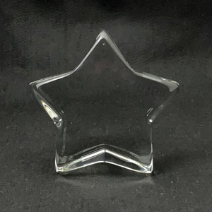 4 1/2 Inch Star Stand-Up Crystal Paperweight-Star Crystal Paperweight for Decoupage, Decorate Crystal Star Glass Paperweight, Engrave