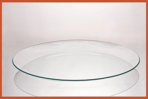 Plaque de verre transparent pliée ronde de 16 pouces d’épaisseur 1/8 « -  Plaque de verre ronde pour le découpage, plateau de verre de découpage,  verre