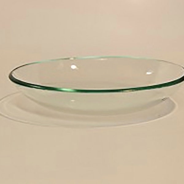 4 3/4 Inch Round Bent Clear Glass Bowl 1/8 thick-Round Glass Bowl for Decoupage, Regular Glass Bend, Round Glass Bowl Supplies for Decoupage