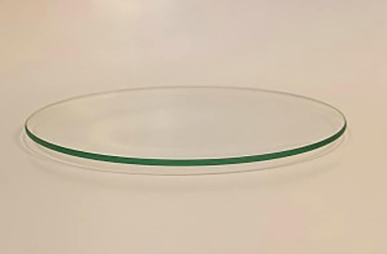 7 Inch Round Clear Glass Plate 1/8 Thick With Shallow Bend Etsy